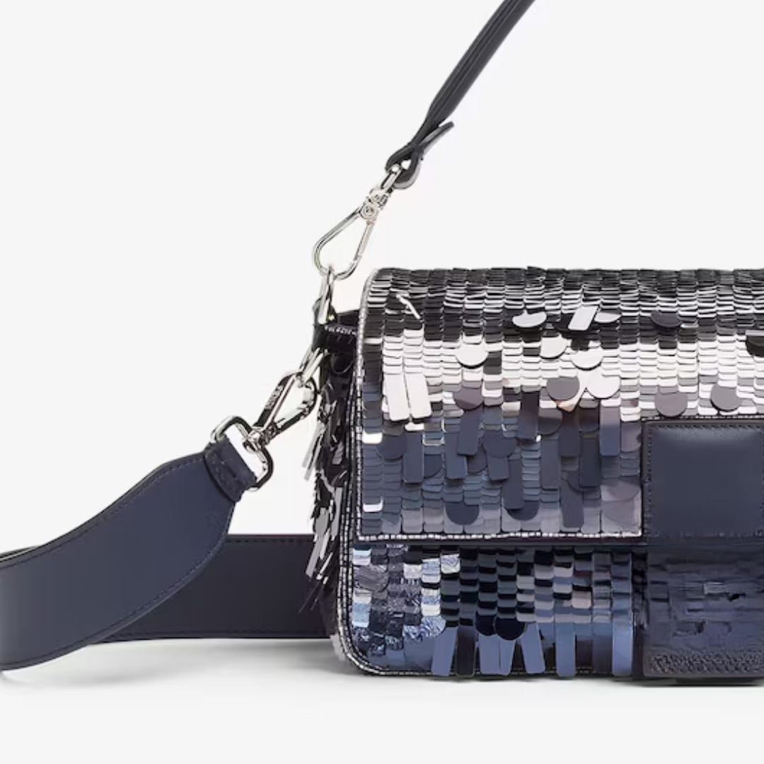 Bag Blue Sequins & Leather – Fnd Bgtt